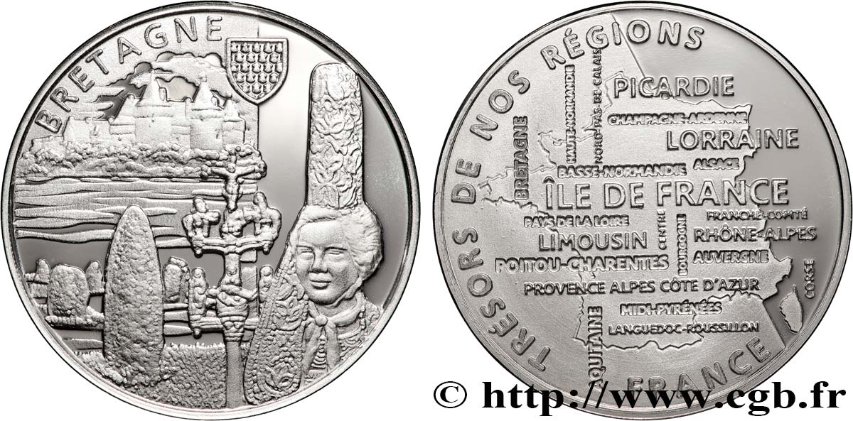 CINQUIÈME RÉPUBLIQUE Médaille, Bretagne BE