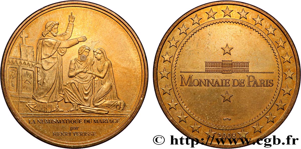 MÉDAILLES TOURISTIQUES Médaille touristique, La numismatique du mariage TTB+