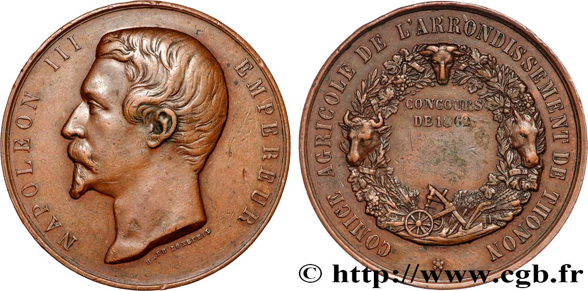 SECONDO IMPERO FRANCESE Médaille, Concours agricole BB