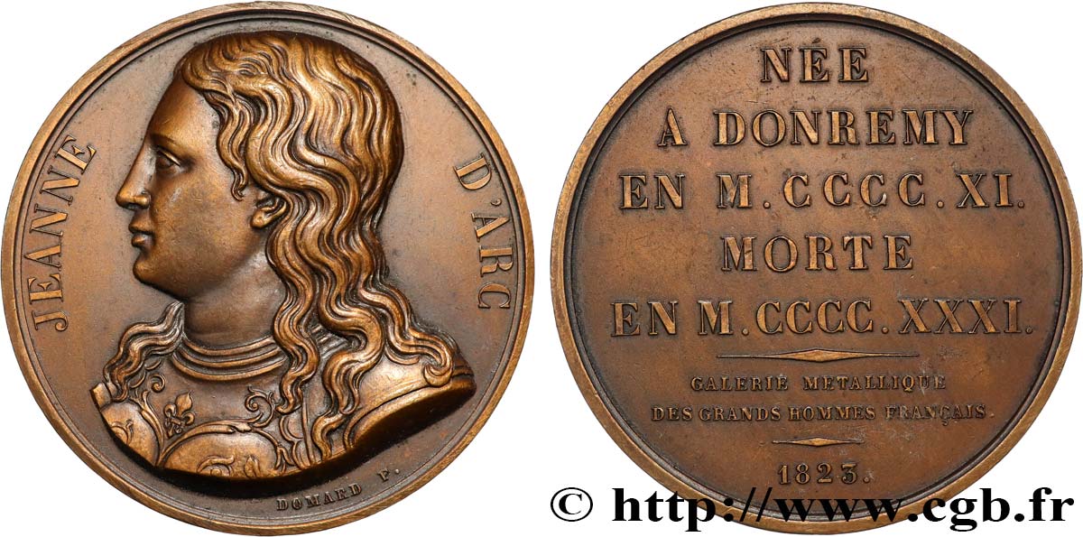 GALERIE MÉTALLIQUE DES GRANDS HOMMES FRANÇAIS Médaille, Jeanne d Arc, refrappe TTB+