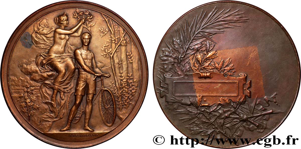 TERZA REPUBBLICA FRANCESE Médaille de récompense, cyclisme q.SPL