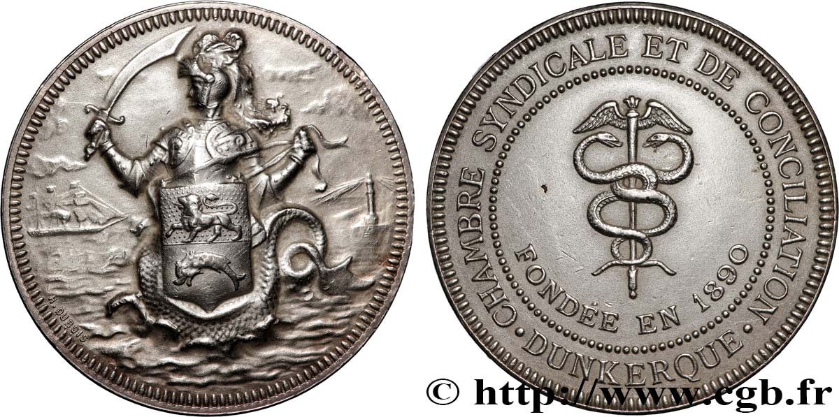 III REPUBLIC Médaille, Chambre Syndicale et de Conciliation AU
