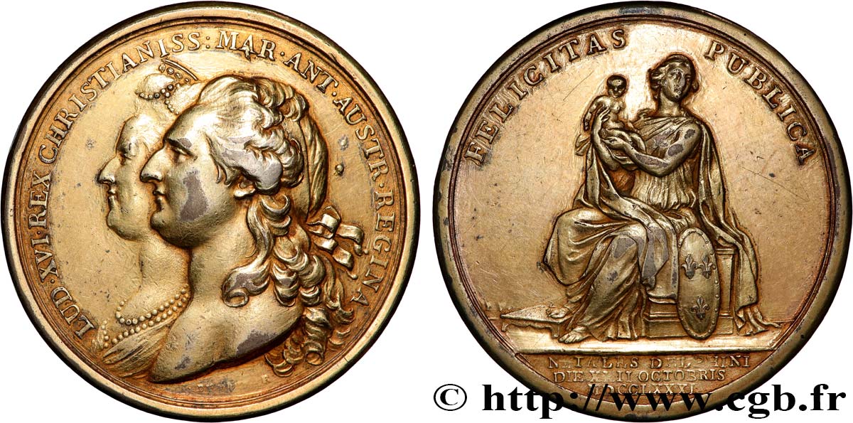 LOUIS XVI Médaille, Naissance du dauphin Louis-Joseph SS