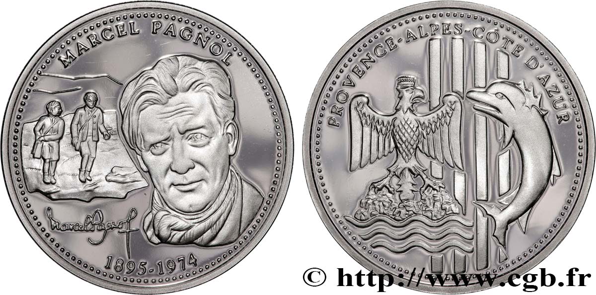 QUINTA REPUBLICA FRANCESA Médaille, Marcel Pagnol, Région PACA SC