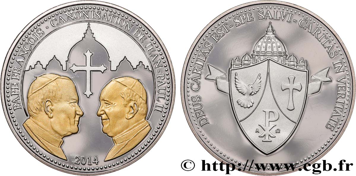 VATICANO Y ESTADOS PONTIFICIOS Médaille, Canonisation du pape Jean-Paul II SC