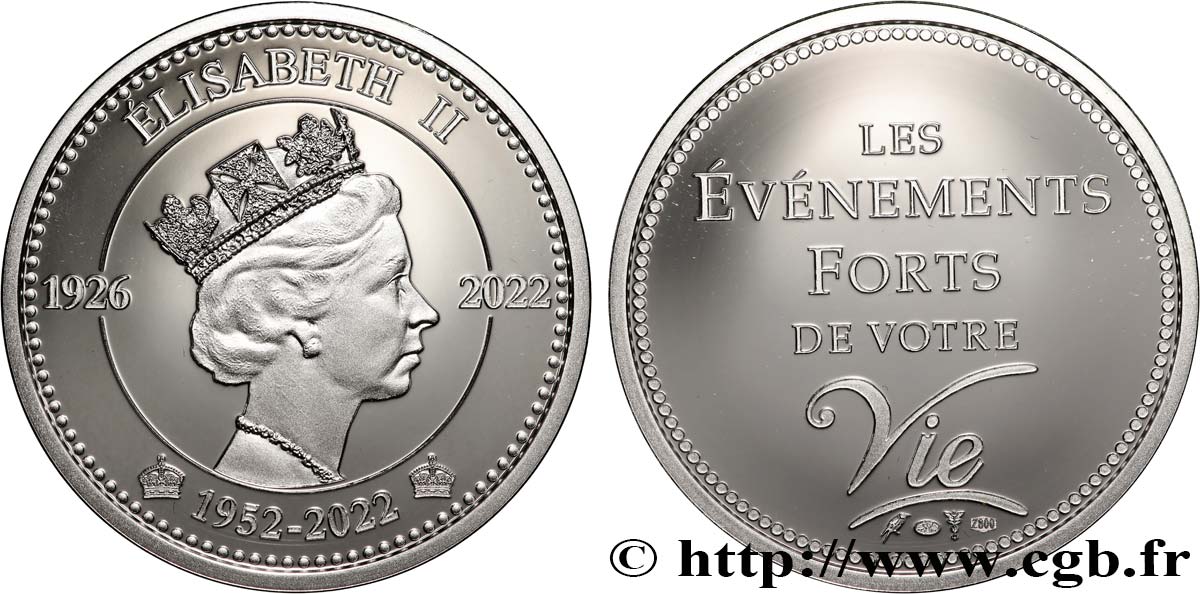 GRANDE-BRETAGNE - ÉLISABETH II Médaille, Reine Elisabeth II SPL