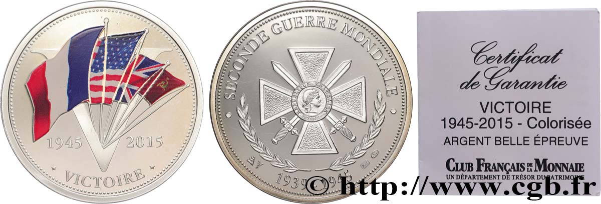 QUINTA REPUBLICA FRANCESA Médaille, Centenaire de la Grande Guerre SC