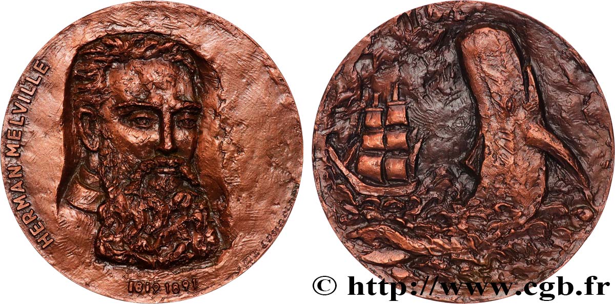 LITERATURE : WRITERS - POETS Médaille, Herman Melville AU