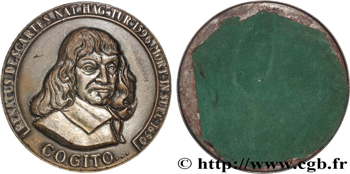 SCIENCES & SCIENTIFIQUES Médaille, René Descartes BB