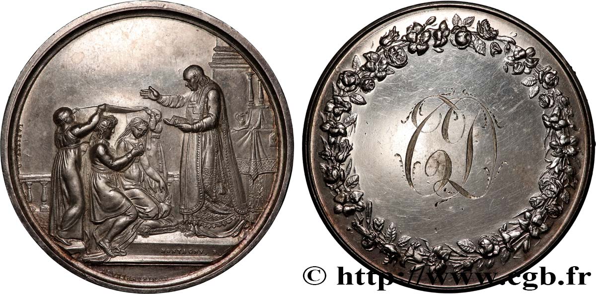 AMOUR ET MARIAGE Médaille de mariage AU