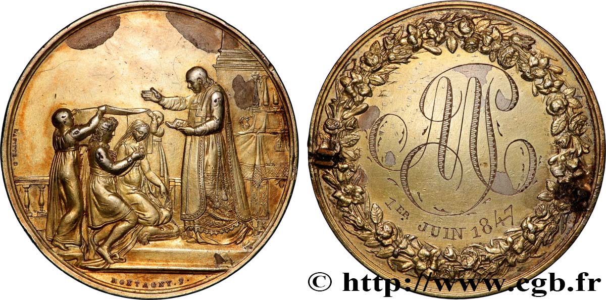 AMOUR ET MARIAGE Médaille de mariage SS