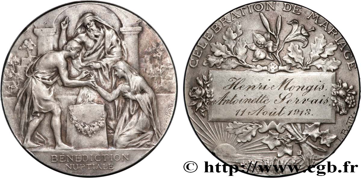 AMOUR ET MARIAGE Médaille, Bénédiction Nuptiale TTB