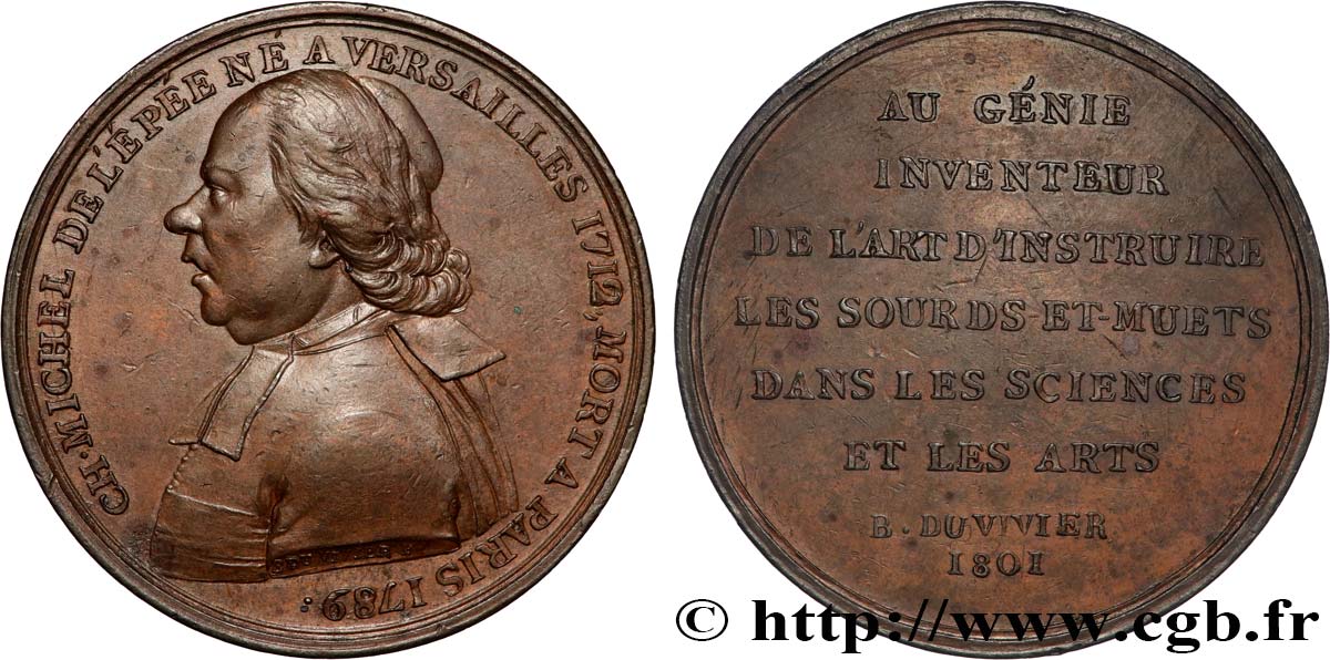 FRANZOSISCHES KONSULAT Médaille, Charles-Michel de L Épée SS