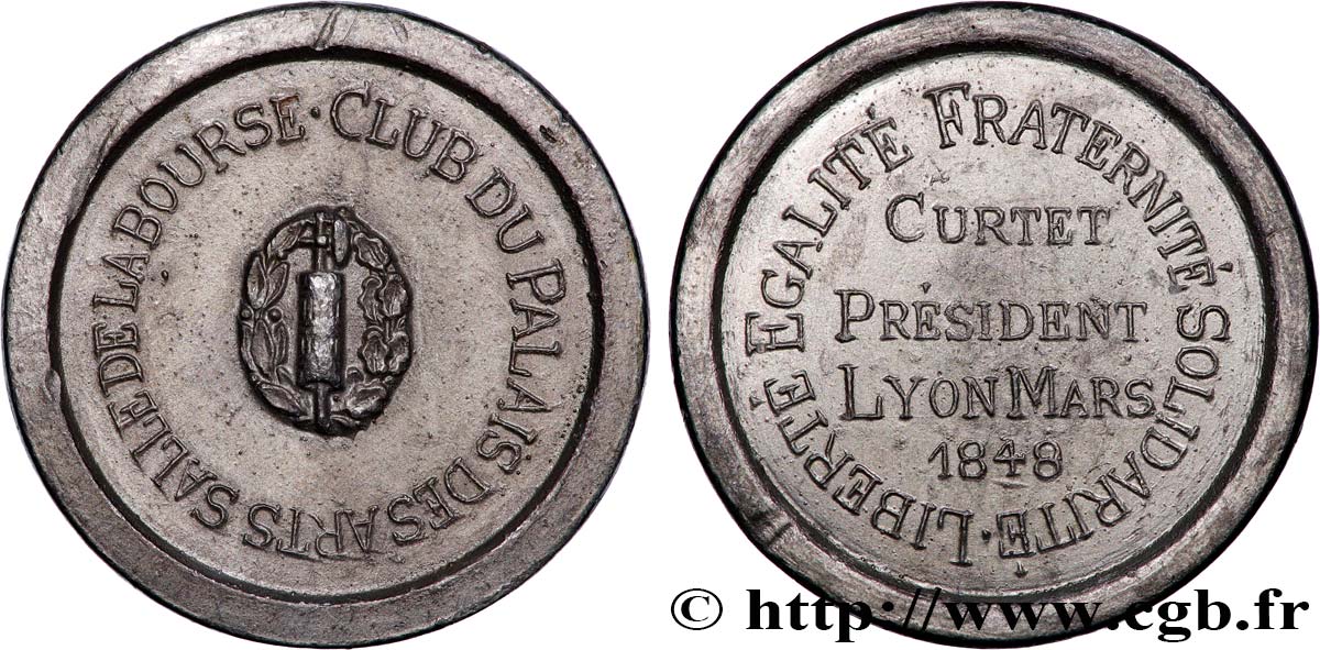 DEUXIÈME RÉPUBLIQUE Médaille, Club du Palais des arts fVZ