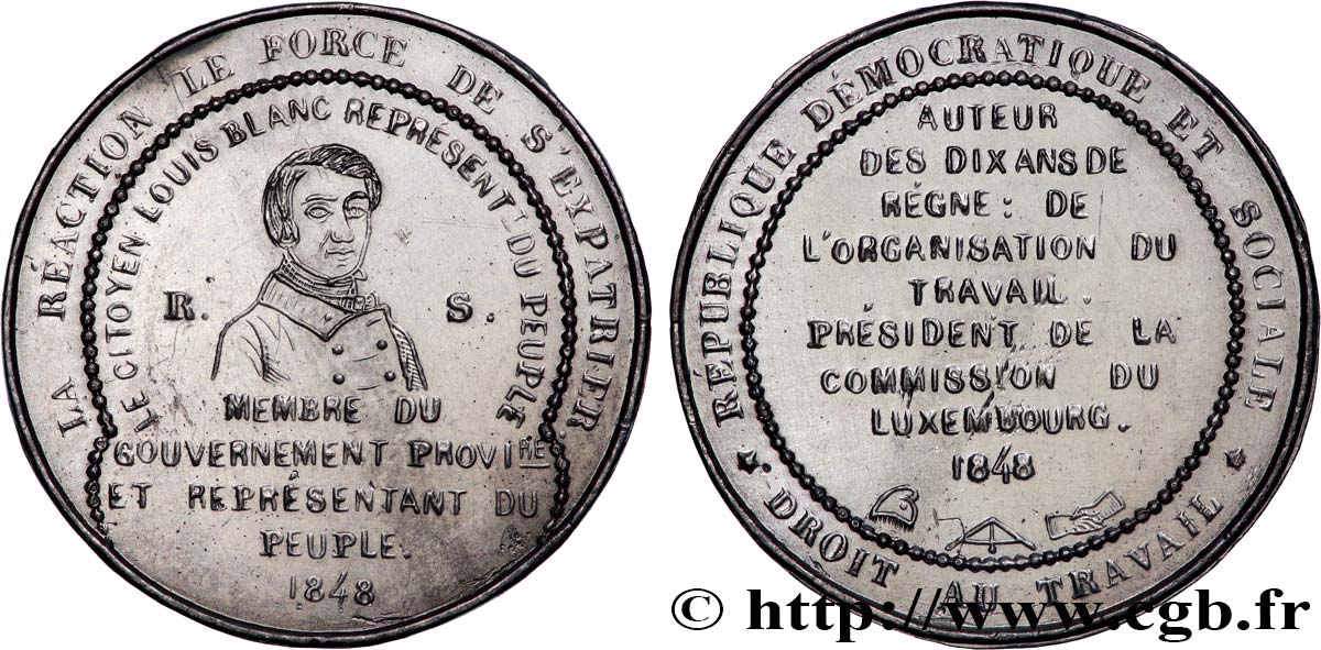 DEUXIÈME RÉPUBLIQUE Médaille, Journées de février, Citoyen  q.SPL