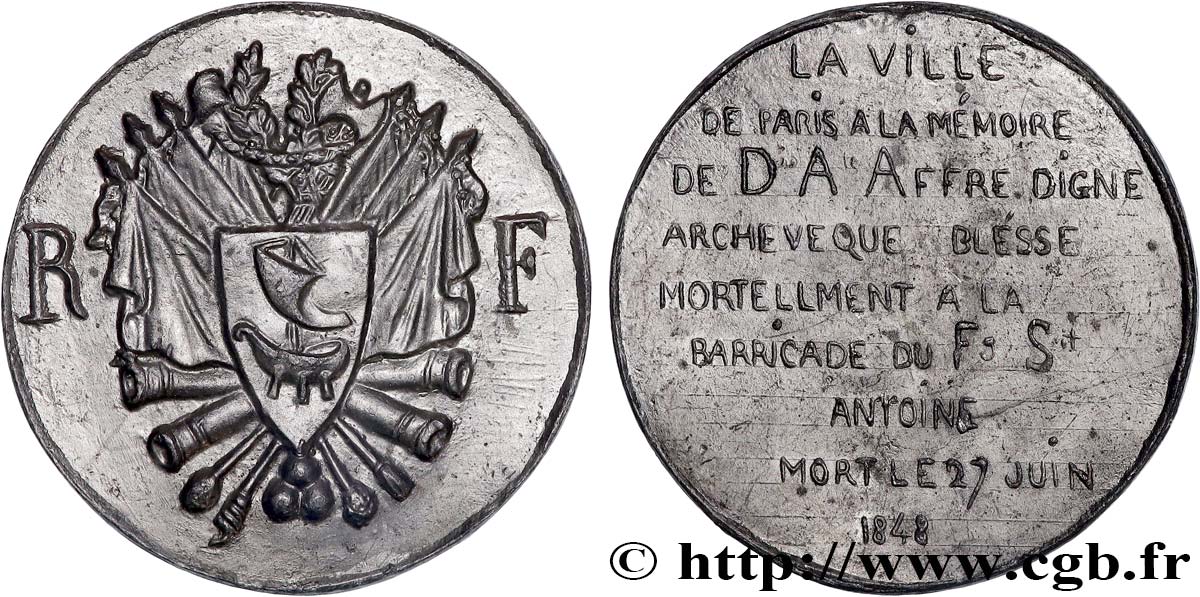 DEUXIÈME RÉPUBLIQUE Médaille, Journées de Juin fVZ