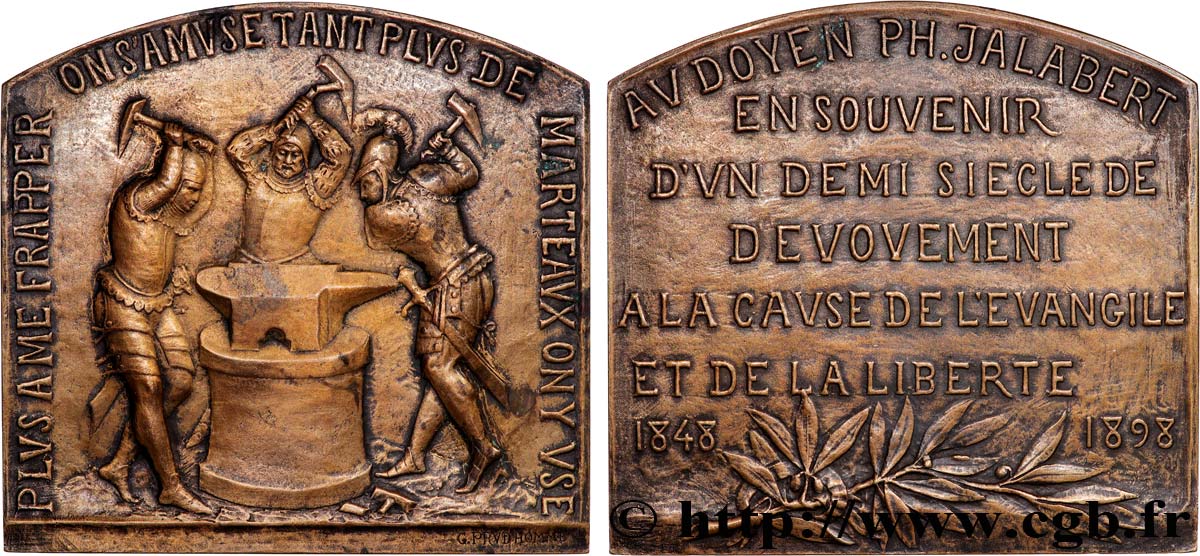 TERZA REPUBBLICA FRANCESE Plaque, Au doyen Philippe Jalabert BB