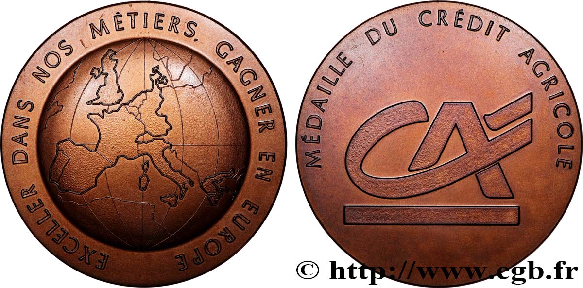 CINQUIÈME RÉPUBLIQUE Médaille, Crédit agricole SUP/TTB+