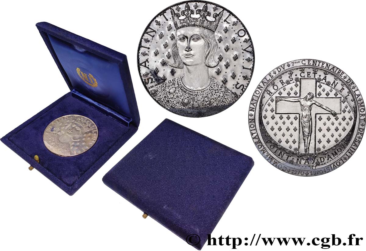 LOUIS IX OF FRANCE CALLED SAINT LOUIS Médaille, 700 ans de la mort de Saint-Louis AU