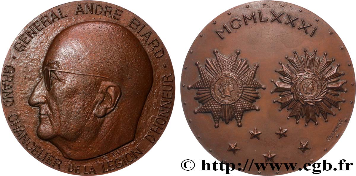 V REPUBLIC Médaille, Général André Biard AU