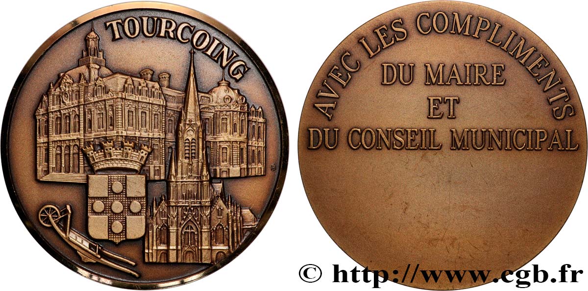 CONSEIL GÉNÉRAL, DÉPARTEMENTAL OU MUNICIPAL - CONSEILLERS Médaille, Tourcoing SPL