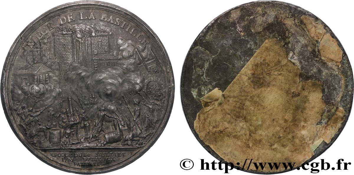 LOUIS XVI Médaille uniface, Siège de la Bastille BB