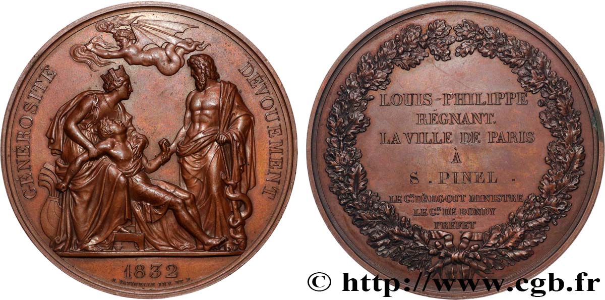 LOUIS-PHILIPPE I Médaille de récompense, générosité et dévouement AU