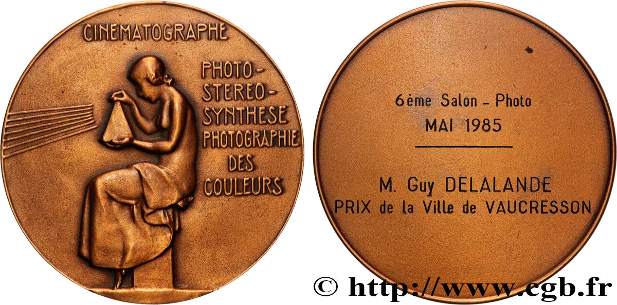 CINQUIÈME RÉPUBLIQUE Médaille, Cinématographie et Photographie, Prix de la ville TTB+