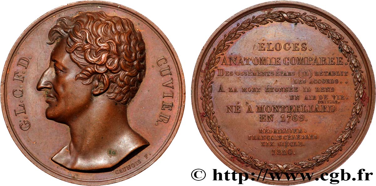 LUIGI XVIII Médaille, Georges Cuvier q.SPL