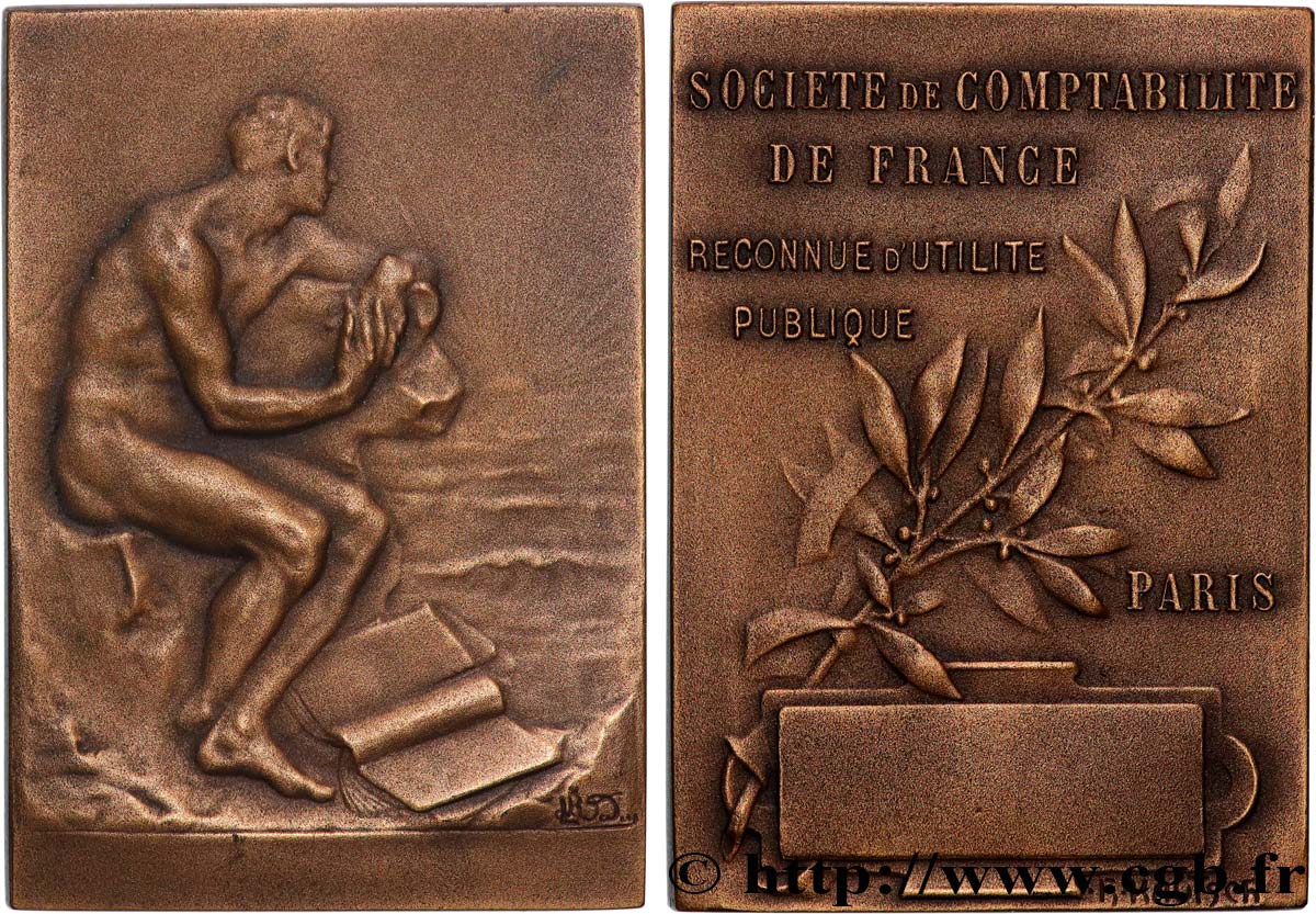 TROISIÈME RÉPUBLIQUE Plaquette, Société de comptabilité de France TTB+