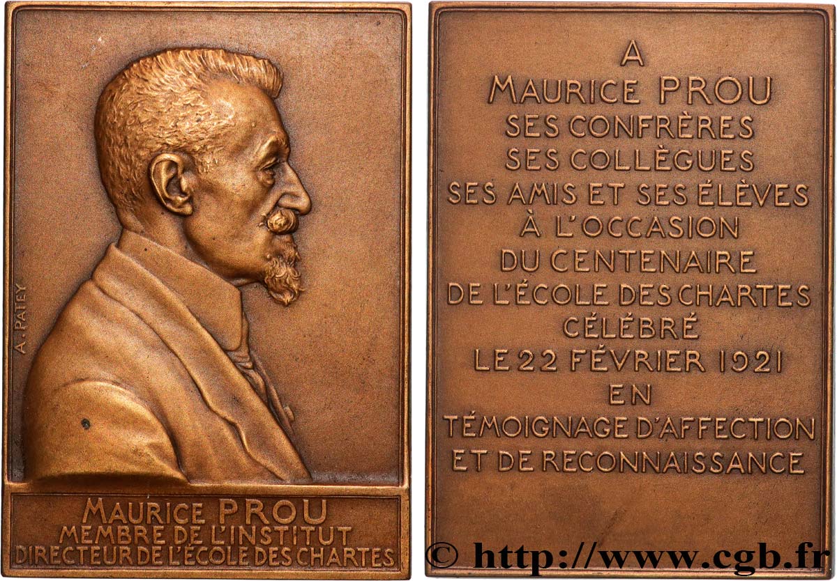 TROISIÈME RÉPUBLIQUE Plaquette, Maurice Prou TTB+