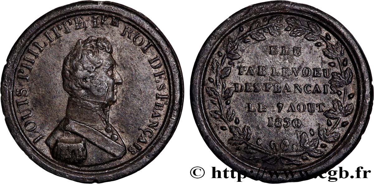 LOUIS-PHILIPPE I Médaille, Louis-Philippe, Élu par le voeu des français VF/XF