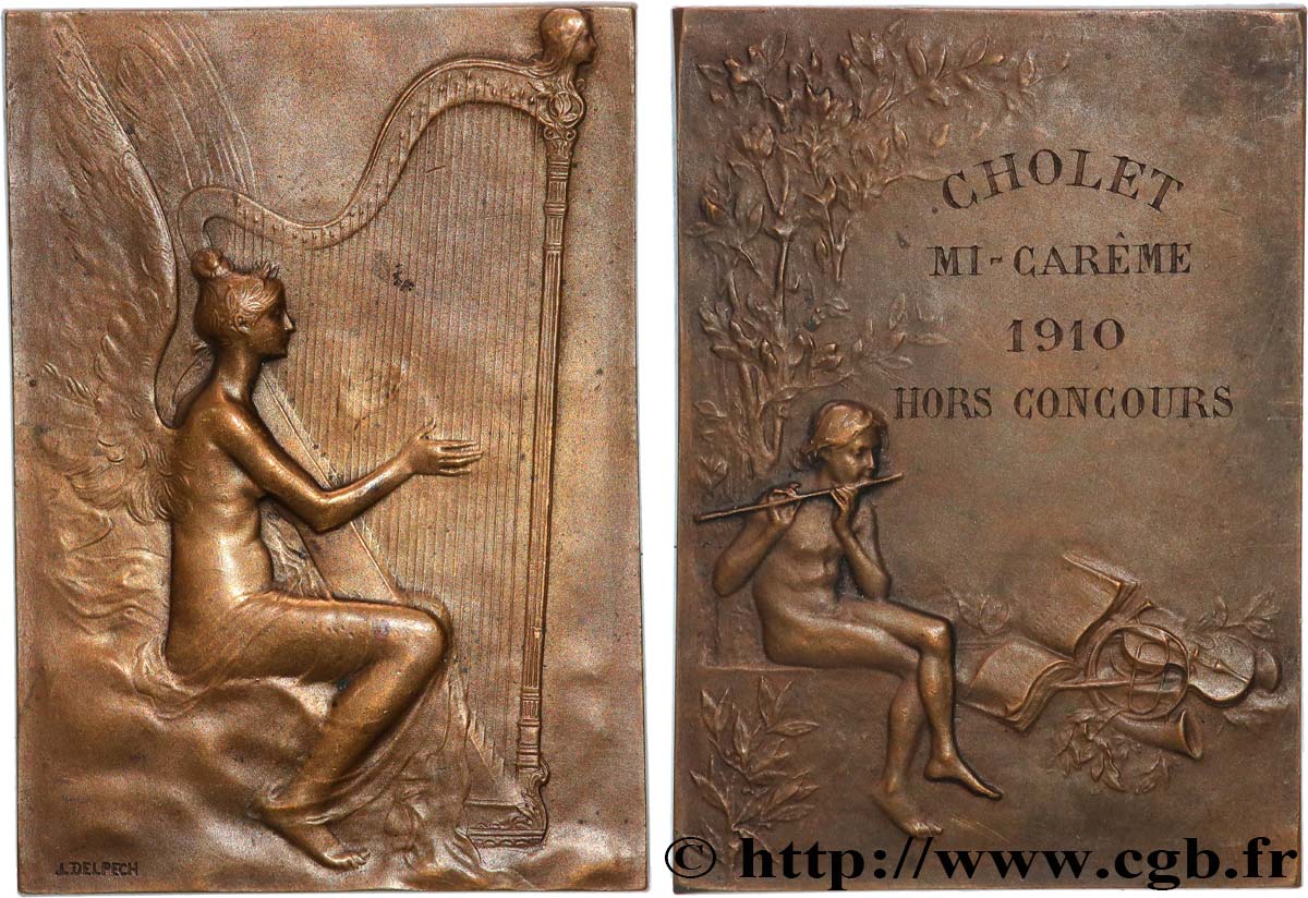 TROISIÈME RÉPUBLIQUE Plaquette, La Harpe, mi-carême TTB+