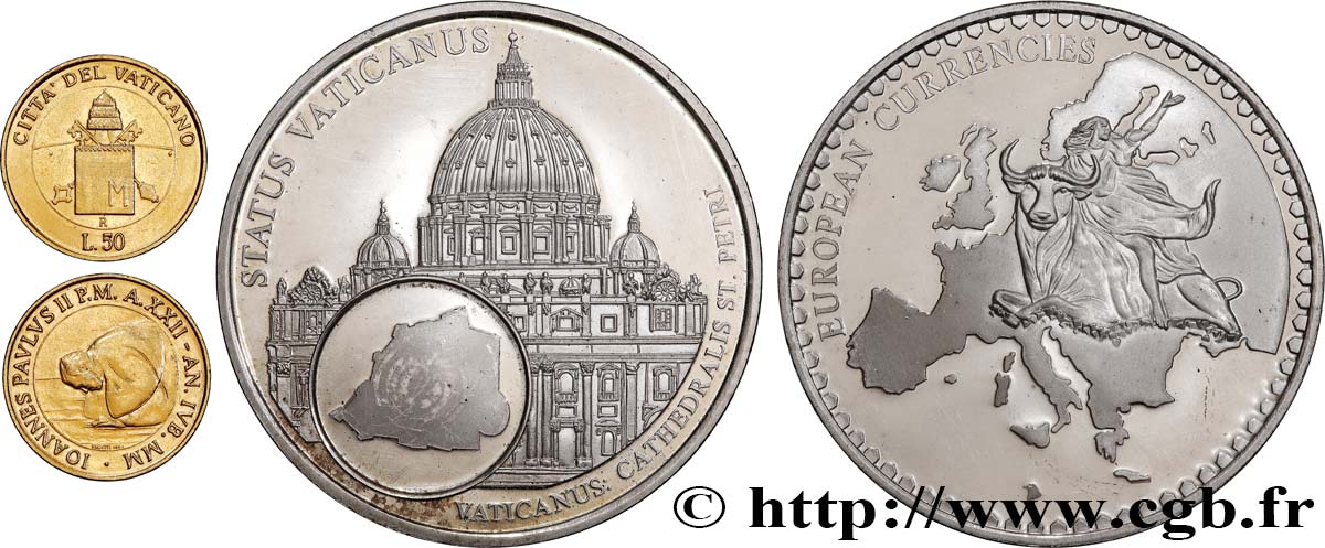 EUROPA Médaille, European Currencies, Vatican MBC