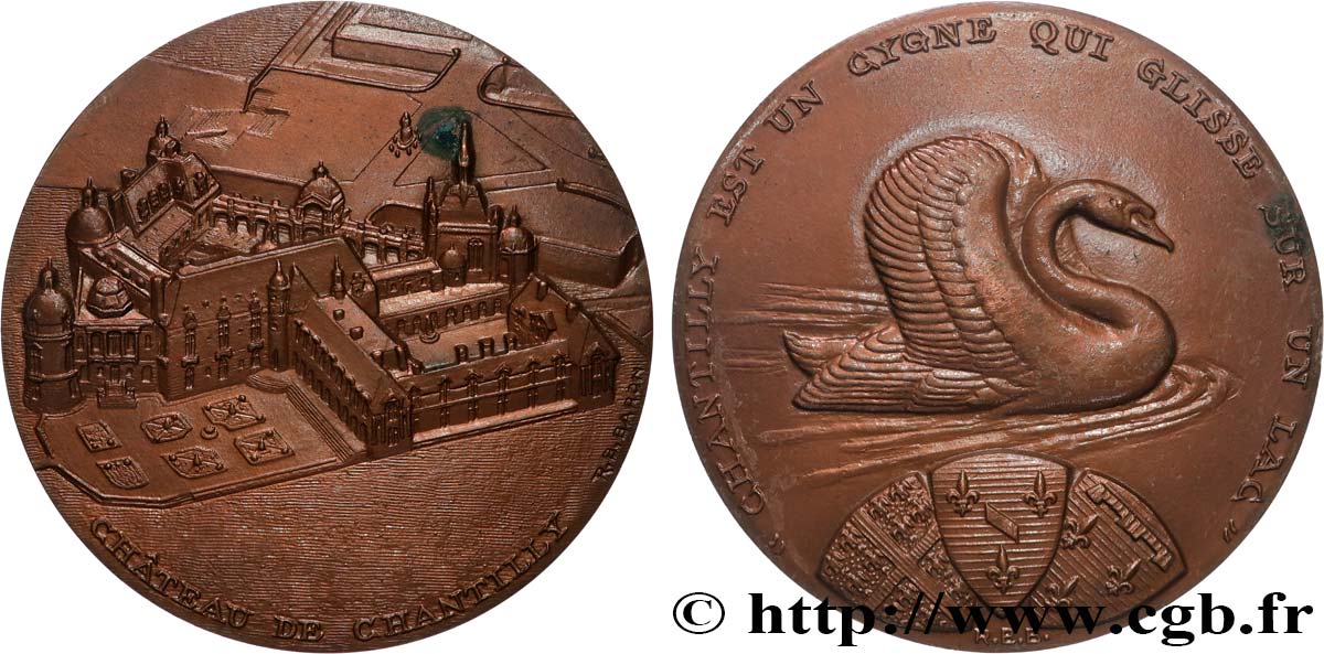 QUINTA REPUBLICA FRANCESA Médaille, Château de Chantilly MBC+