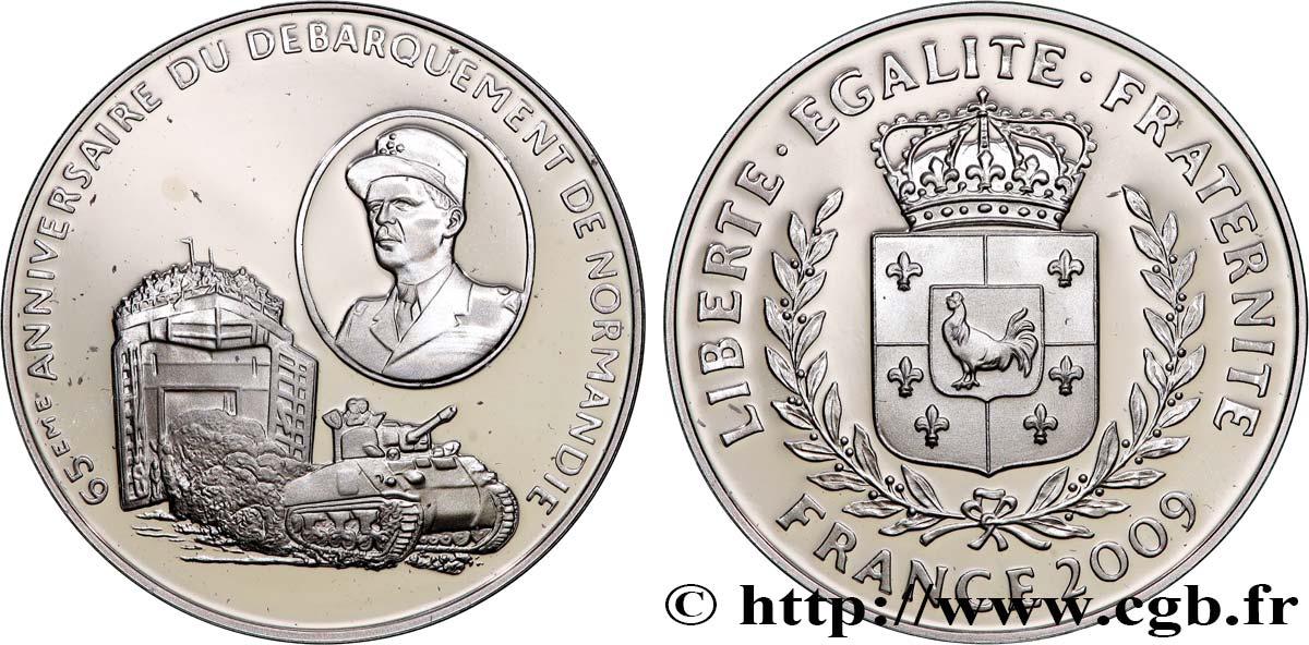 CINQUIÈME RÉPUBLIQUE Médaille, 65e anniversaire du débarquement de Normandie SUP