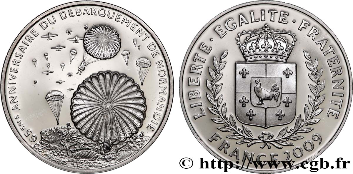CINQUIÈME RÉPUBLIQUE Médaille, 65e anniversaire du débarquement de Normandie SUP