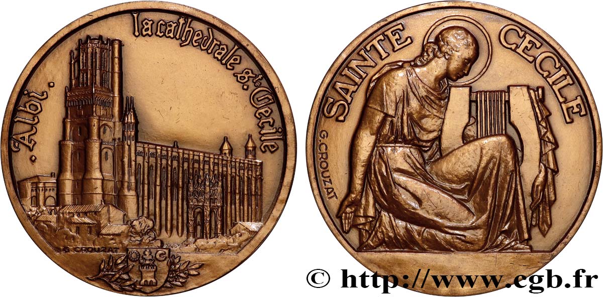 CINQUIÈME RÉPUBLIQUE Médaille, Cathédrale Sainte Cécile d’Albi, refrappe SPL