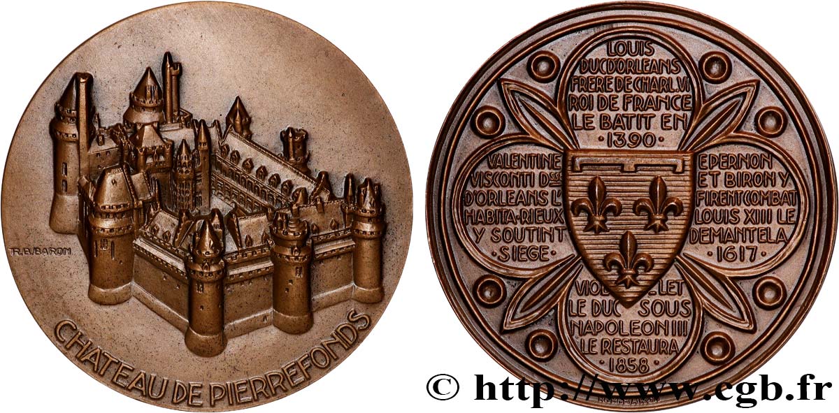 MONUMENTS ET HISTOIRE Médaille, Château de Pierrefonds SUP