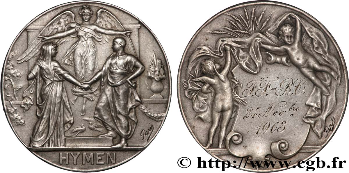 AMOUR ET MARIAGE Médaille, Hymen q.SPL