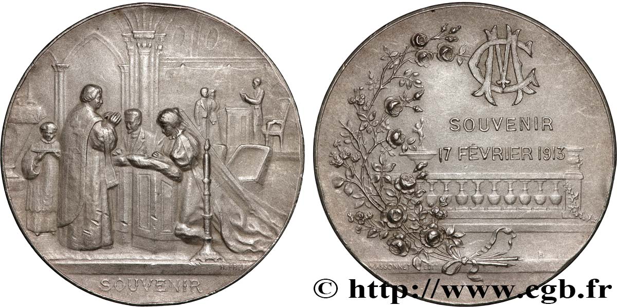 AMOUR ET MARIAGE Médaille, Souvenir de mariage AU