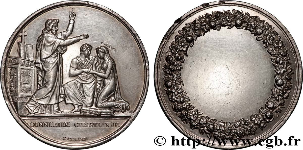 AMOUR ET MARIAGE Médaille de mariage, Connubium Christianum TTB+