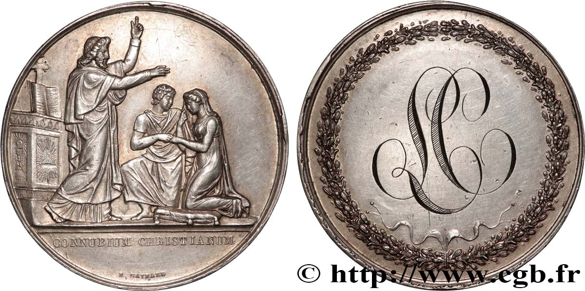 AMOUR ET MARIAGE Médaille de mariage, Connubium Christianum TTB+