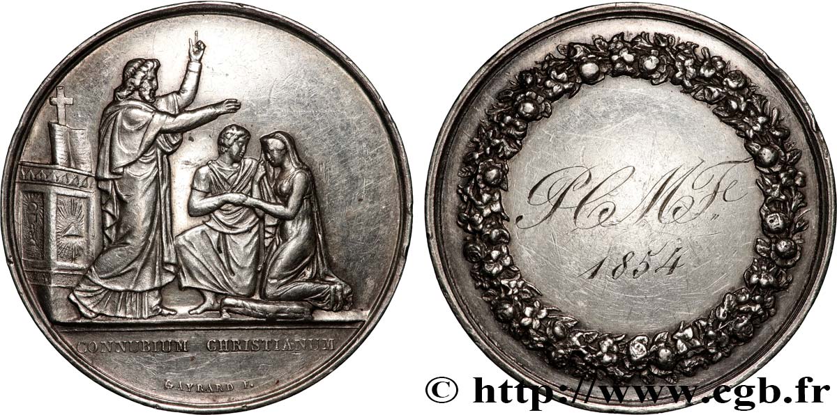 LOVE AND MARRIAGE Médaille de mariage, Connubium Christianum XF