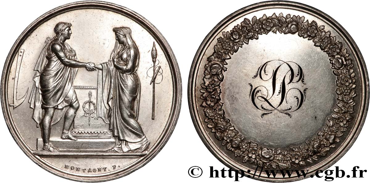 AMOUR ET MARIAGE Médaille de mariage, Couple antique AU