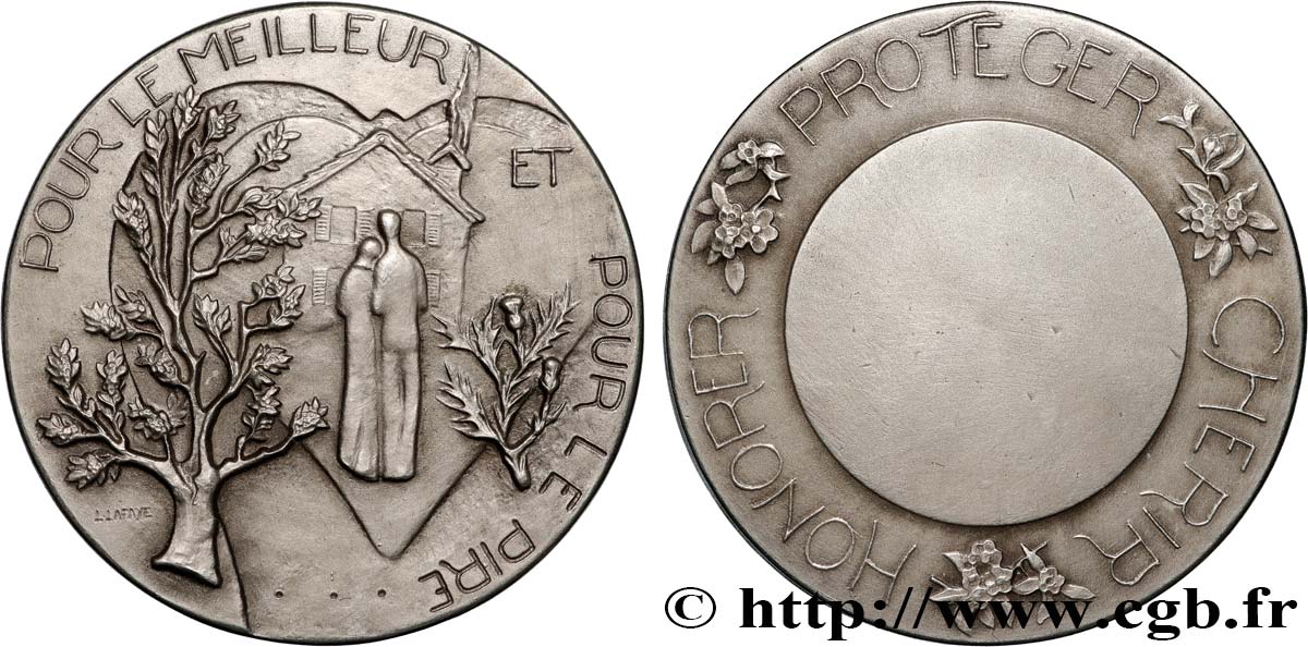 AMOUR ET MARIAGE Médaille de mariage AU