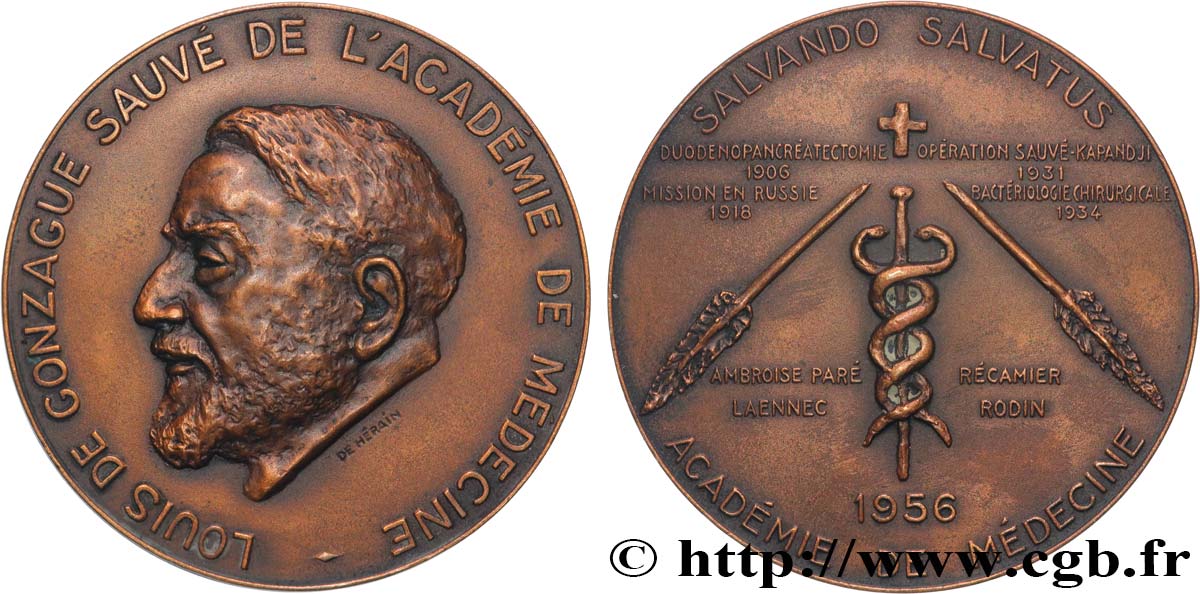 QUARTA REPUBBLICA FRANCESE Médaille, Louis de Gonzague q.SPL