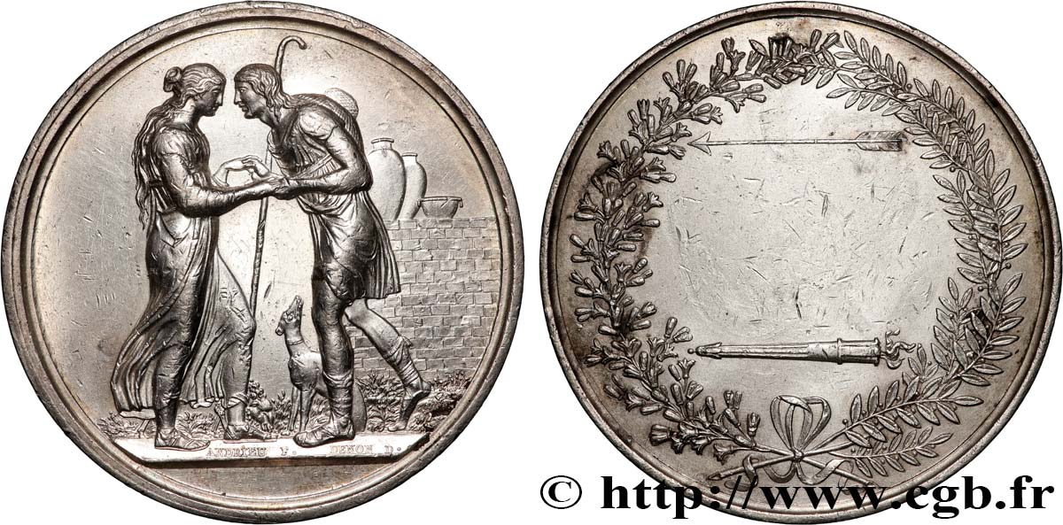 AMOUR ET MARIAGE Médaille de mariage, Jacob et Rachel, Stéphanie Napoléon et le Prince Louis de Bade TTB