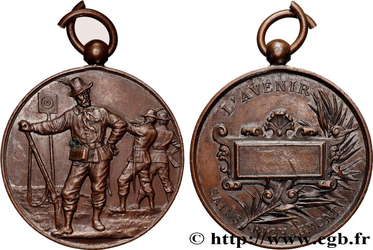 TIR ET ARQUEBUSE Médaille de récompense AU