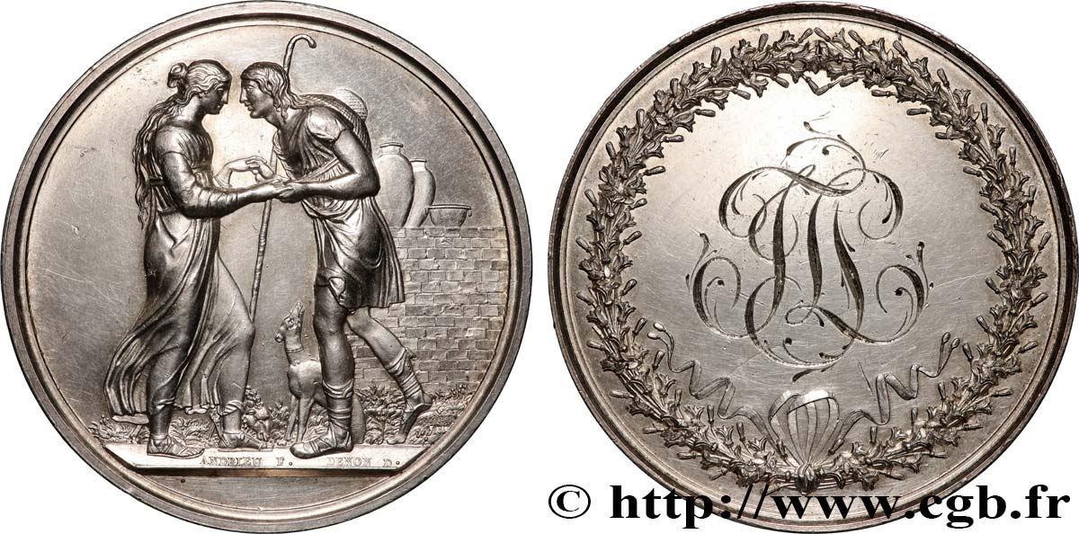 AMOUR ET MARIAGE Médaille de mariage, Jacob et Rachel, Stéphanie Napoléon et le Prince Louis de Bade TTB+